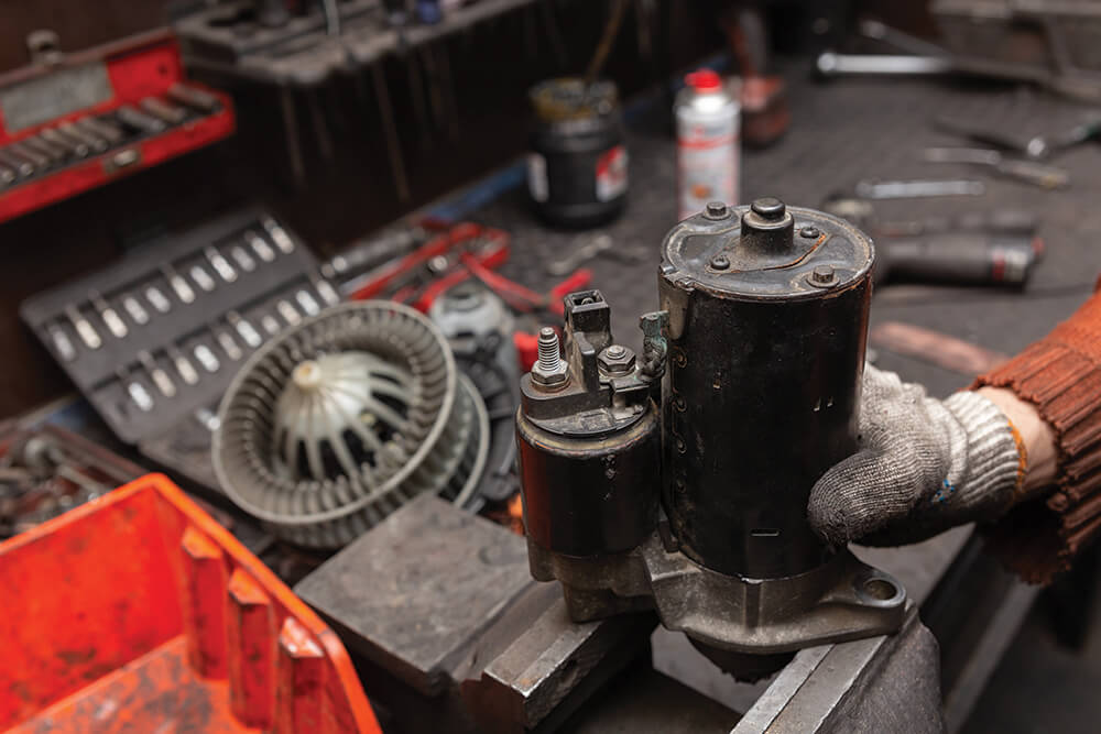 does my car need a new starter if its covered in oil